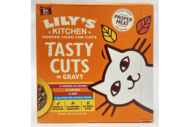 Lily’s Kitchen Tasty Cuts in Gravy Wet Cat Food Mixed Multipack | Natural Complete Adult Cat Food | 40 × 85g