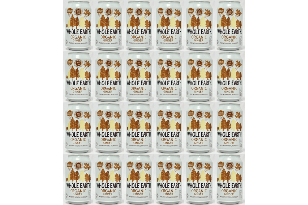 Organic Ginger Sparkling Drink – Lightly Carbonated Soft Drink – 24 × 330ml Cans