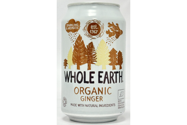 Organic Ginger Sparkling Drink – Lightly Carbonated Soft Drink – 24 × 330ml Cans