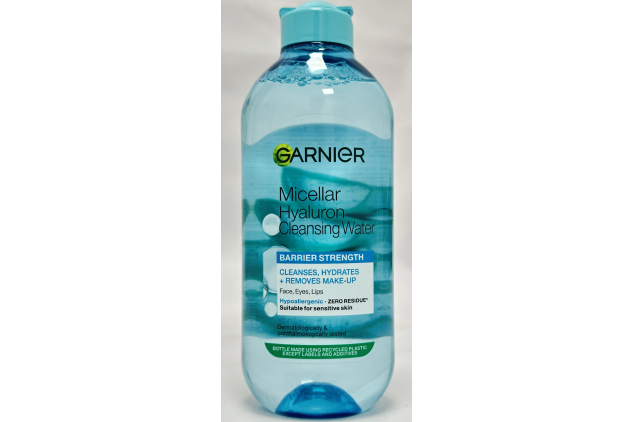 Garnier Micellar Hyaluron Cleansing Water – Barrier Strength Face Cleanser & Make-Up Remover – 400ml