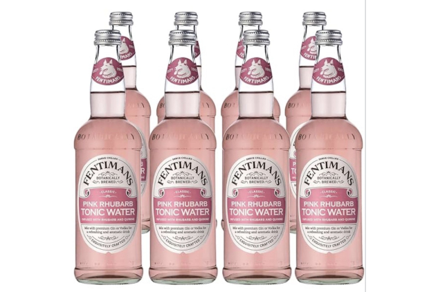 Fentimans Pink Rhubarb Tonic Water – Botanically Brewed Soft Drink | 8 x 500ml