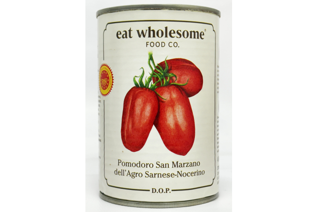 Eat Wholesome San Marzano Tomatoes D.O.P – Whole Peeled Italian Tomatoes | 400g x 12 Cans