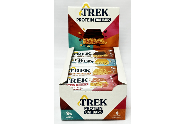 TREK Protein Oat Bars Variety Pack | Plant-Based Flapjack Bars 16 x 50g