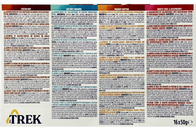 TREK Protein Oat Bars Variety Pack | Plant-Based Flapjack Bars 16 x 50g