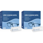 Lens Cleaning Wipes Individually Wrapped Smear-Free Optical Wipes | 200 Wipes x 2 Packs (400 Total)