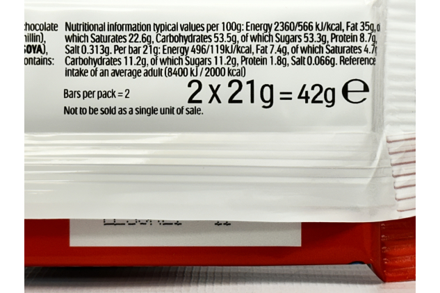 Kinder Chocolate Medium Bars Milk Chocolate 24 x 21g (12 Packs of 2 Bars)
