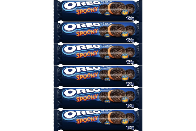 Oreo Spooky Vanilla Sandwich Biscuits Halloween Edition 6 x 154g Packs