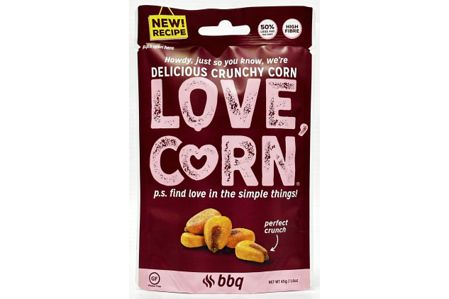 Love Corn Smoked BBQ Crunchy Corn Snacks 24 x 45g