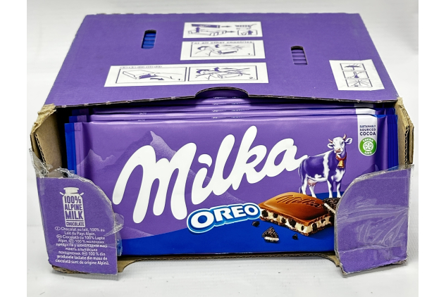 Milka Oreo Chocolate Bars 22 x 100g (Total 2.2kg Bulk Pack)
