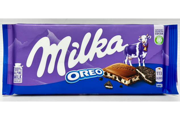 Milka Oreo Chocolate Bars 22 x 100g (Total 2.2kg Bulk Pack)