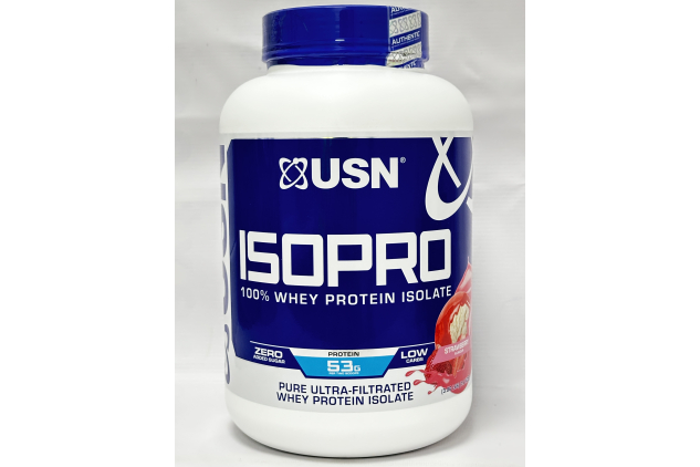 USN ISOPRO 100% Whey Protein Isolate Strawberry Flavour 1.8kg