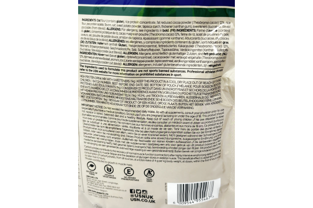 USN Wholefood Gainer Chocolate Flavour Plant Based 1kg
