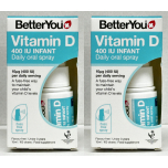BetterYou Vitamin D Infant Oral Spray 400 IU 2 x 15ml Pack
