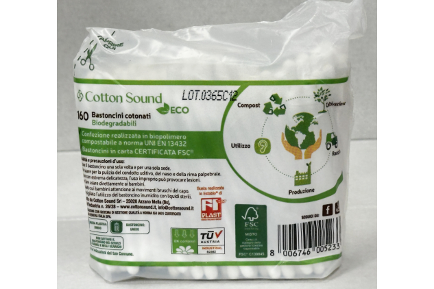 Cotton Sticks Biodegradable 160 Pieces 1 Pack