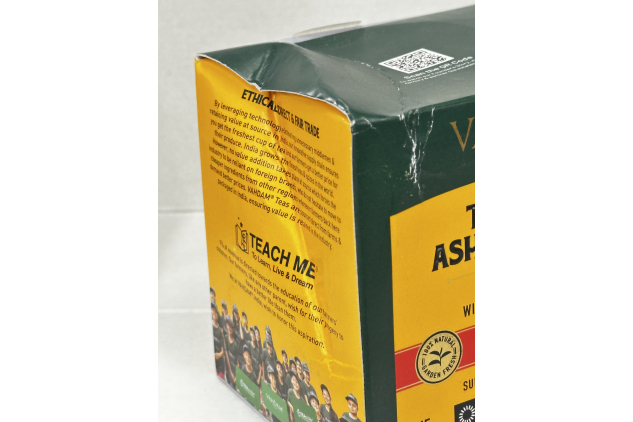 VAHDAM India Turmeric Ashwagandha Herbal Tea Bags 15 Count Caffeine Free Herbal Infusion