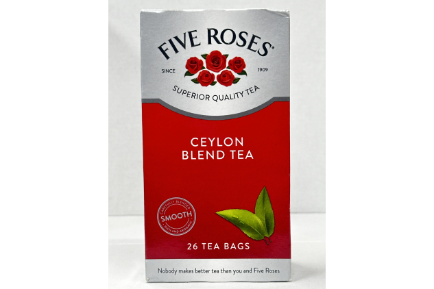 Five Roses Ceylon Blend Tea 26 Tea Bags Smooth Rich and Aromatic Black Tea