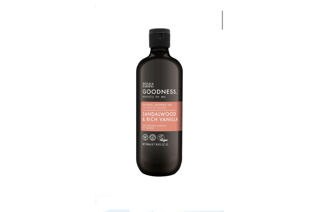 Baylis & Harding Men's Natural Shower Gel 500ml Goodness Sandalwood & Vanilla Vegan