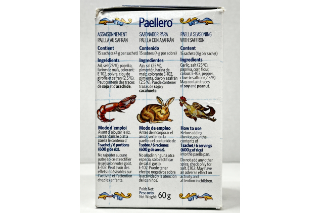 Carmencita Paellero Paella Seasoning with Saffron 15 Sachets 90 Servings Gluten Free