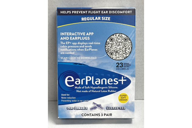 EarPlanes Plus Adult Earplugs 3 Pairs Flight Pressure Relief