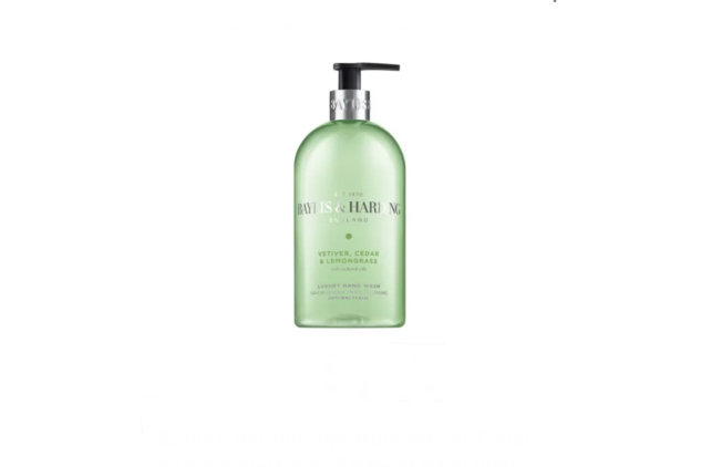 Baylis & Harding Signature Vetiver, Cedar & Lemongrass Hand Wash 500ml