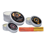 Orange Self Care Set (400g) - Moisturising Orange Body Butter, Nourishing Orange Lip Balm, Hydrating Orange Lip Gloss and Revitalizing Cuticle Calm