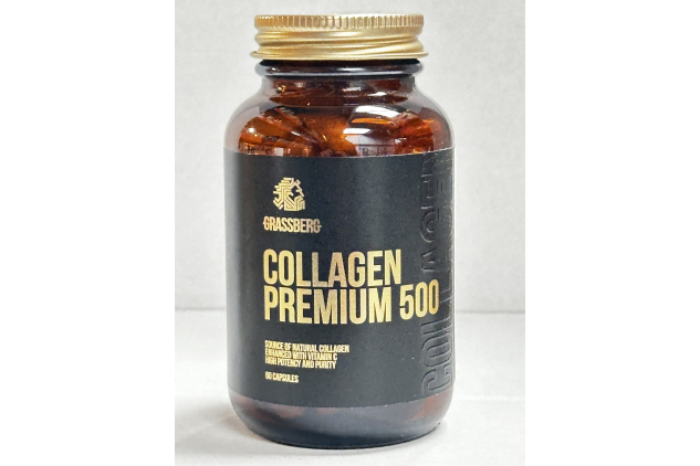 Grassberg Collagen Premium 500 60 Capsules with Vitamin C