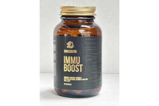 Grassberg Immu Boost 60 Capsules with Beta Glucan Vitamin C and Zinc