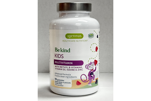 Igennus Be Kind Kids Multivitamin 90 Sugar Free Gummies Mixed Berry Flavour Vegan