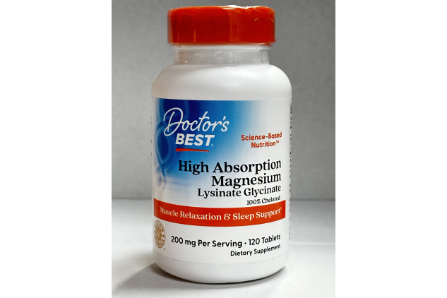 Doctor’s Best Magnesium Lysinate Glycinate 120 Tablets