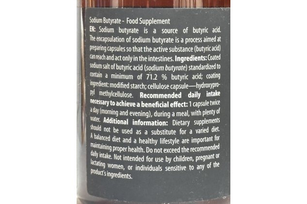 Nature Diet Sodium Butyrate 90 Vegan Capsules