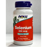NOW Selenium 200mcg 90 Veg Capsules Yeast Free Essential Mineral