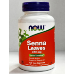 NOW Senna Leaves 470mg 100 Veg Capsules