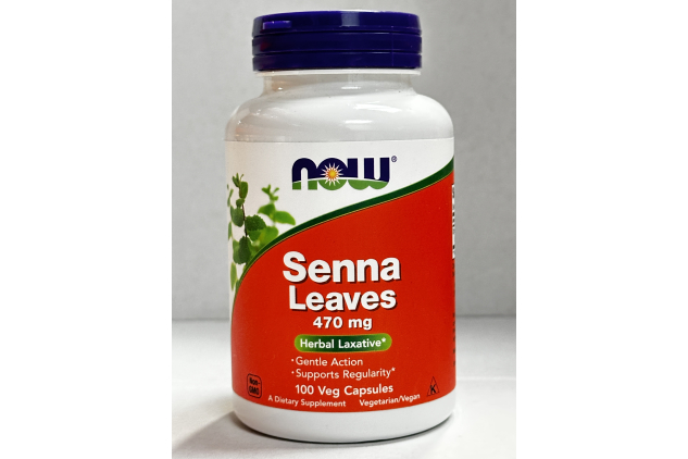 NOW Senna Leaves 470mg 100 Veg Capsules