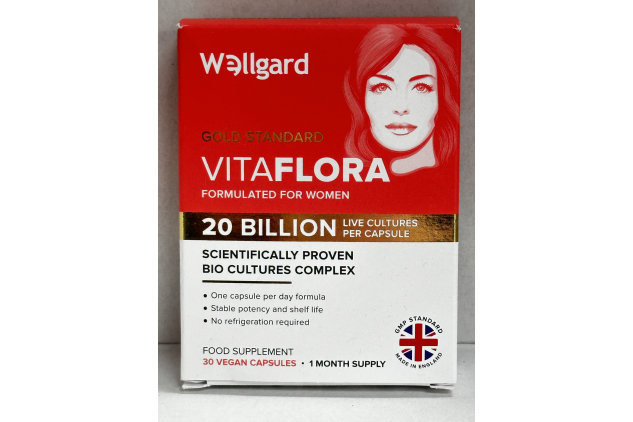 Wellgard Vitaflora Probiotics for Women 30 Vegan Capsules 20 Billion Live Cultures