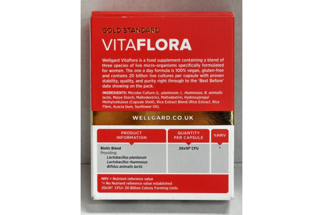 Wellgard Vitaflora Probiotics for Women 30 Vegan Capsules 20 Billion Live Cultures