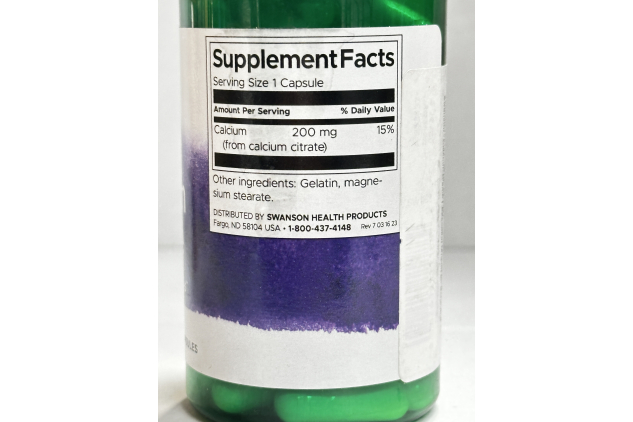 Calcium Citrate 200mg 60 Capsules Mineral Supplement