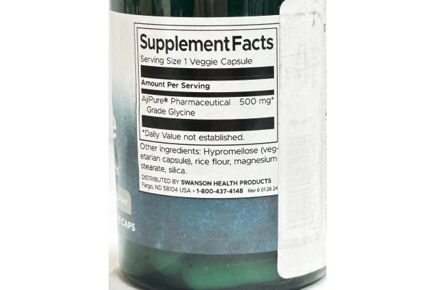 Glycine 500mg 60 Veggie Capsules