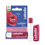 Labello Cherry Shine Lip Balm, Lip Care with Soft Red Shine for 24 Hours Moisturising 4.8g