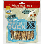 Good Boy Duck Twists Dog Treats 3 x 320g Natural Duck Breast Meat