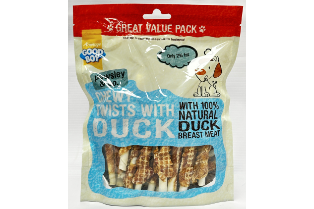 Good Boy Duck Twists Dog Treats 3 x 320g Natural Duck Breast Meat