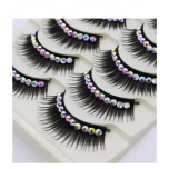False Eyelashes, 5 Pairs of 3D Fake Lashes, Natural Look, Colourful False Eyelashes, Fluffy False Eyelashes for Work, Dating, Party, Cosplay