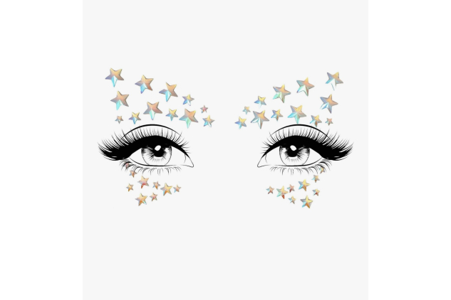 Leg Avenue Celeste face jewels sticker, One Size