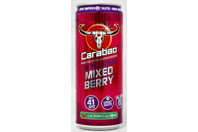 Carabao Mixed Berry Energy Drink 12 x 330ml Cans Low Calorie