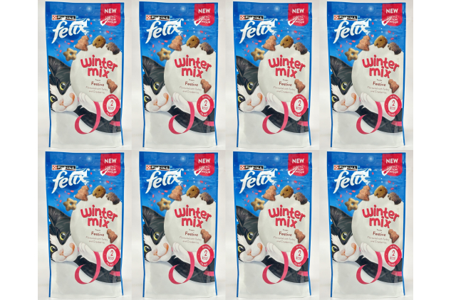 Felix Winter Mix Cat Treats Turkey & Cranberry | 8 x 60g Packs