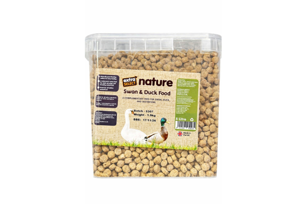 Premium Floating Swan and Duck Feed, 5 Litre | DAMGED TUB