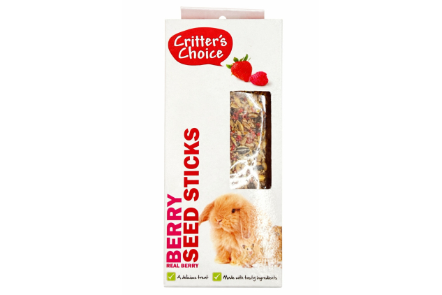 Critter's Choice Berry Seed Sticks 2 Sticks 100g Small Animal Treat