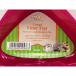 Walter Harrison Corner Litter Tray Small 16cm Pink for Gerbils Hamsters & Mice