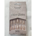 Elegant Touch Velvet Glitter Nails 24 Pieces