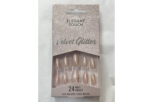 Elegant Touch Velvet Glitter Nails 24 Pieces