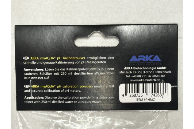 ARKA myAQUA pH Calibration Powder 15 Sachets pH 4.00 6.86 9.18